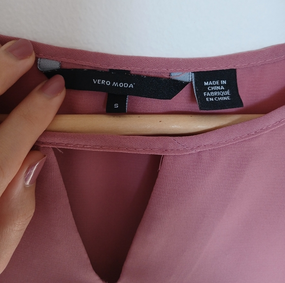 Dusty Rose Vero Moda Tank Top Blouse - Picture 9 of 14